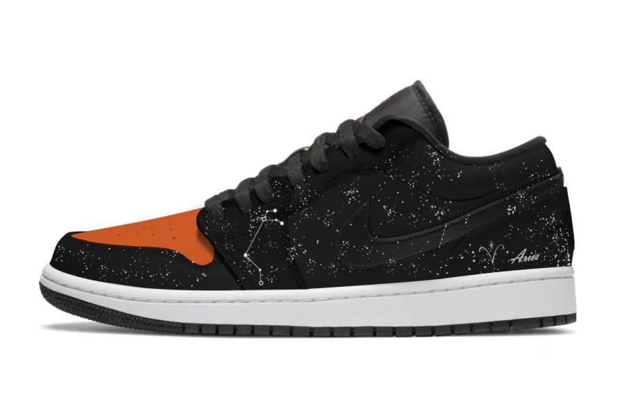 Jordan Jordan Air Jordan 1 Black Day Fiery Sheep Slip Resistant Abrasion Resistant Slip Resistant Abrasion Resistant Low top