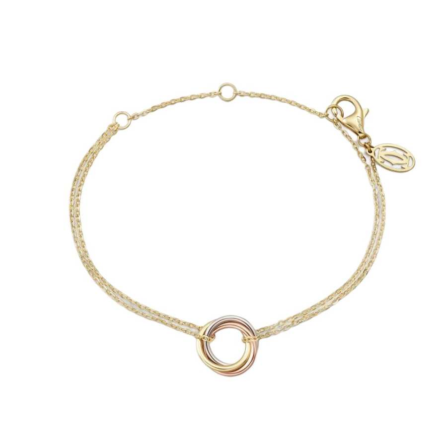 CARTIER Trinity Series 18K Gold Bracelets Unisex Multicolor