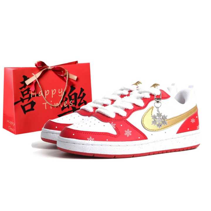 Nike Nike Court Borough 2 Ma Shurexue, Kung Fu Rabbit Leather Slip Resistant Cushioning Abrasion Resistant