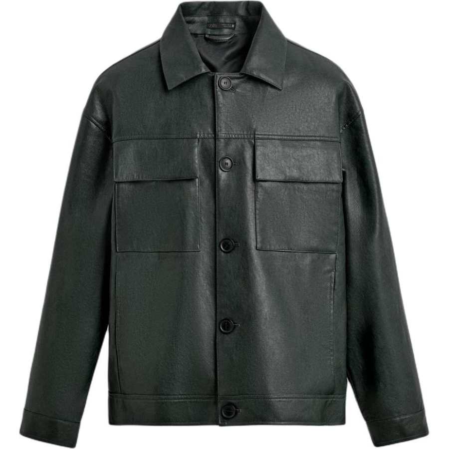 ZARA Jackets Men's Duck Green Lapel Moderate Other
