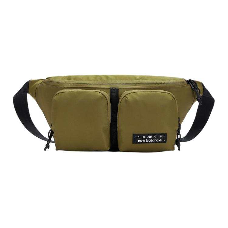 New Balance New Balance Fabric One Shoulder Crossbody Fanny Pack Unisex Khaki Green