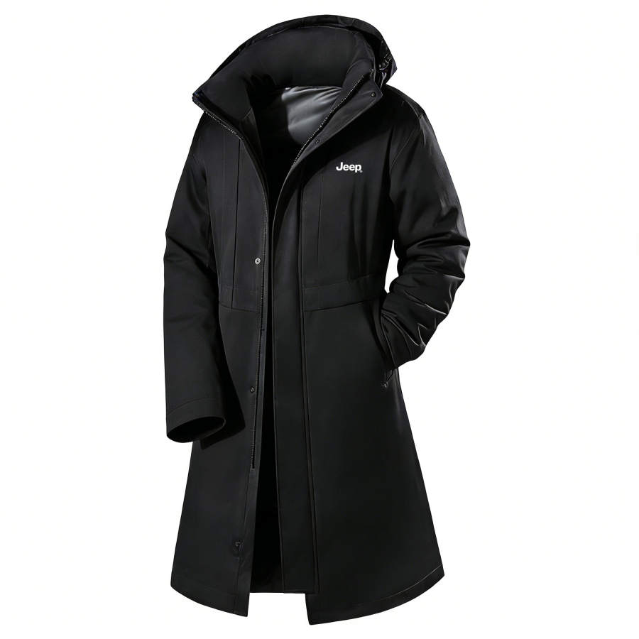 Jeep Puffer Jackets Unisex Hooded Moderate Cargo Puffer Jacket