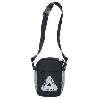 PALACE Zip Closure Nylon Shoulder Bag, Crossbody Bag Regular Unisex Black
