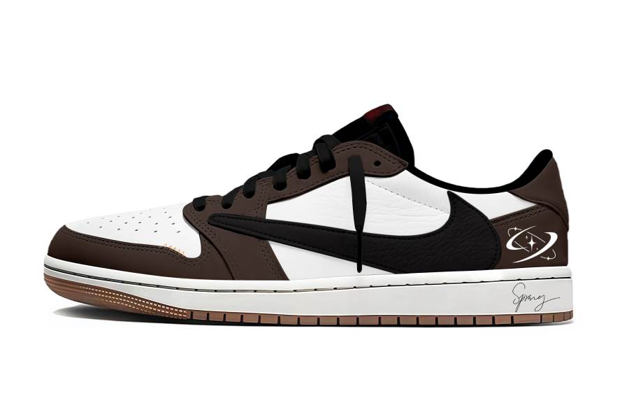 Jordan Travis Scott x Jordan Air Jordan 1 Starlight Cushioning Abrasion Resistant Breathable