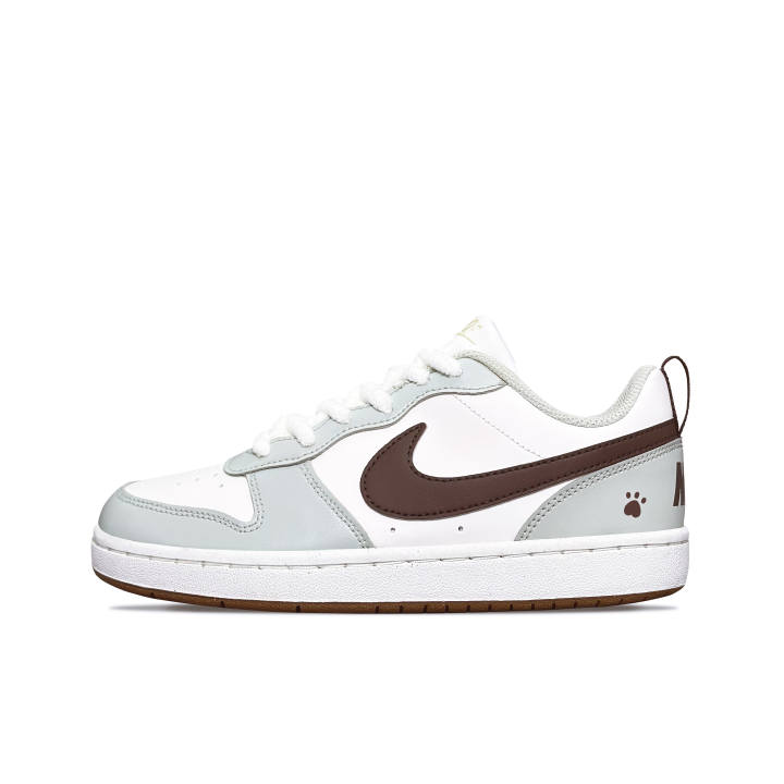 Nike Nike Court Borough Matcha Raw Chocolate Cushioning Abrasion Resistant Low top Skateboard Shoes Women's Green Brown