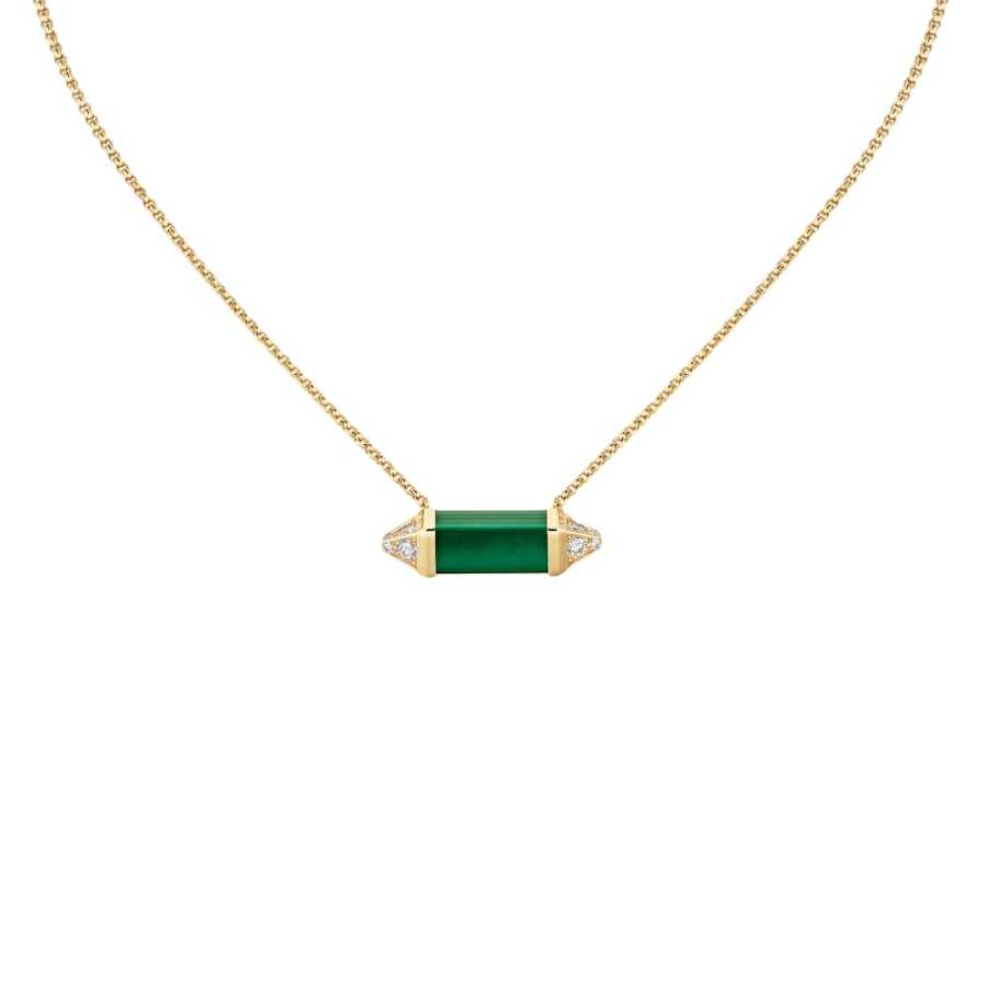 CARTIER Les Berlingots De Cartier Collection 18K Gold Diamond Necklaces Unisex