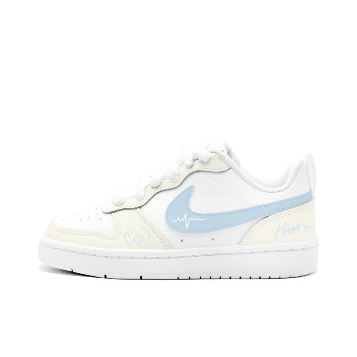Nike Nike Court Borough 2 Soft White Heart Song, Kung Fu Rabbit Leather Cushioning Abrasion Resistant Slip Resistant