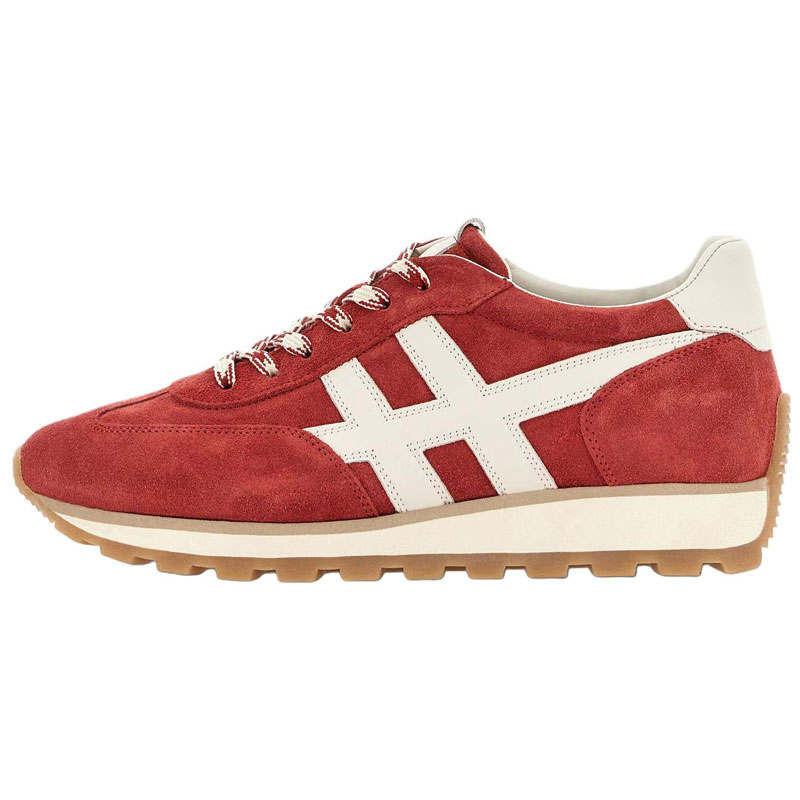 HOGAN 86er Leather, Suede Low top Casual Shoes 4cm Men's Red