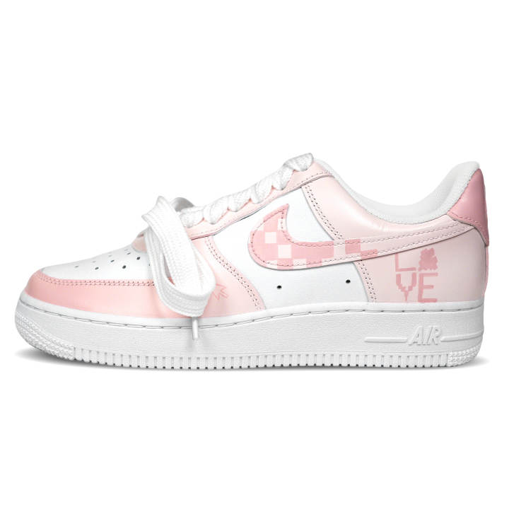 Nike Nike Air Force 1 Air Force 1, Pixel Love Leather Abrasion Resistant Slip Resistant Abrasion Resistant Slip Resistant