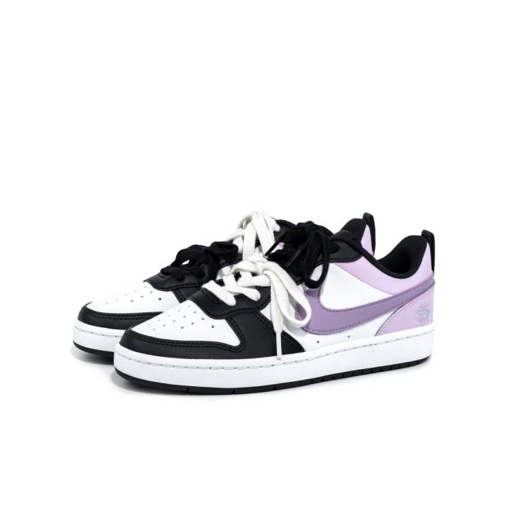 Nike Nike Court Borough Blossom Synthetic Leather Skateboard Shoes Purple Unisex
