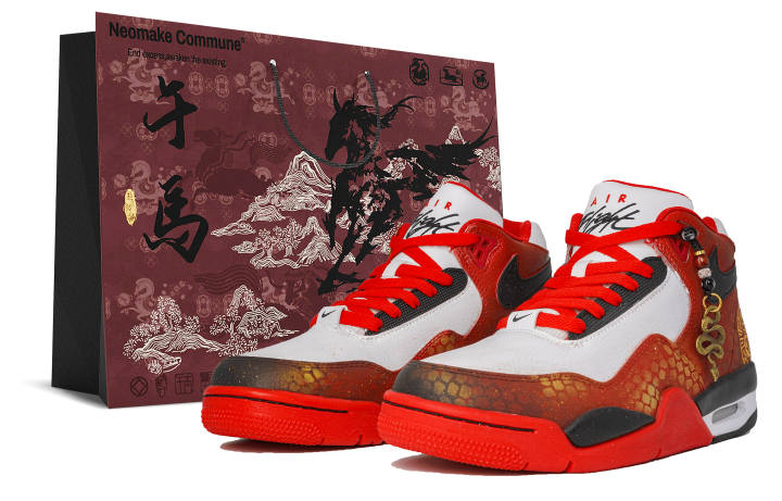 Nike Nike Flight Legacy Mid top Vintage Basketball Shoes Unisex Red White
