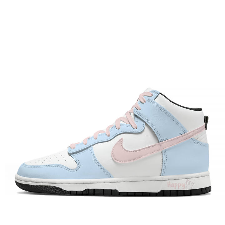 Nike Nike Dunk Thermal Cushioning Abrasion Resistant High top Skateboard Shoes Women's Blue, Pink