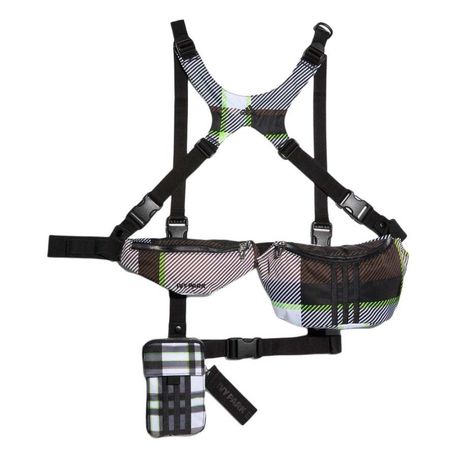 Adidas Adidas Nylon Crossbody Bags Regular Unisex Black & Neon Green