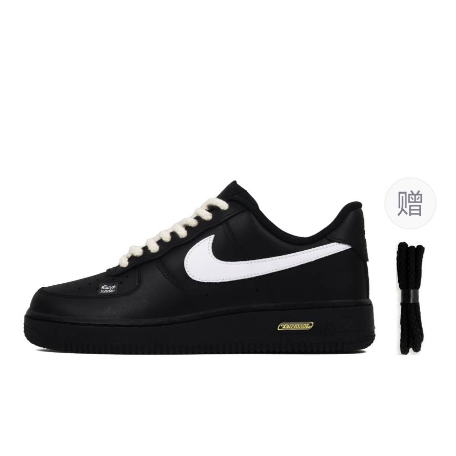 Nike Nike Air Force 1 Abrasion Resistant Low top Skateboard Shoes Unisex Black