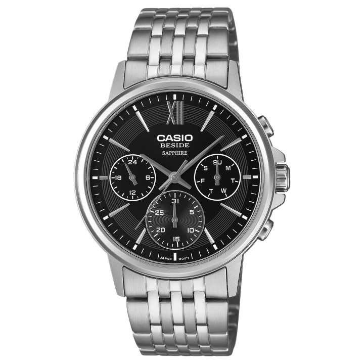 CASIO CASIO Beside Quartz Movement Stainless Steel Strap Watch Men's Watches Black Dial