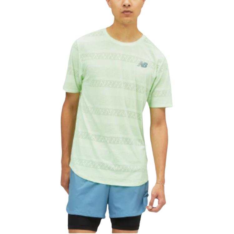 New Balance New Balance T Shirts Men's Green Crew Neck