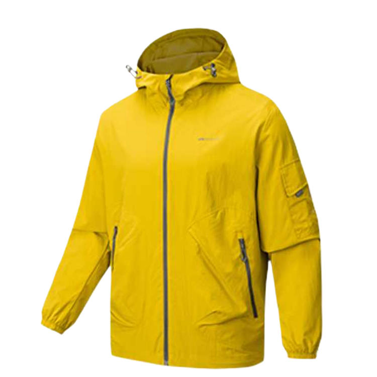 Anta Outdoor Collection Waterproof Windbreaker Jacket Unisex Butterfly Yellow