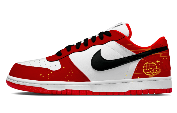 Nike Nike Big Slip Resistant Abrasion Resistant Low top Skateboard Shoes Unisex Red White
