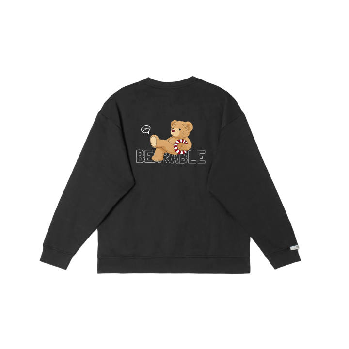 Adidas Adidas LABEL Sweatshirts Unisex Black Crew Neck Moderate Regular