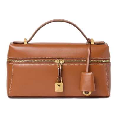 Loro Piana Extra Bag Cow Leather Crossbody Bags Women's Warm Brown