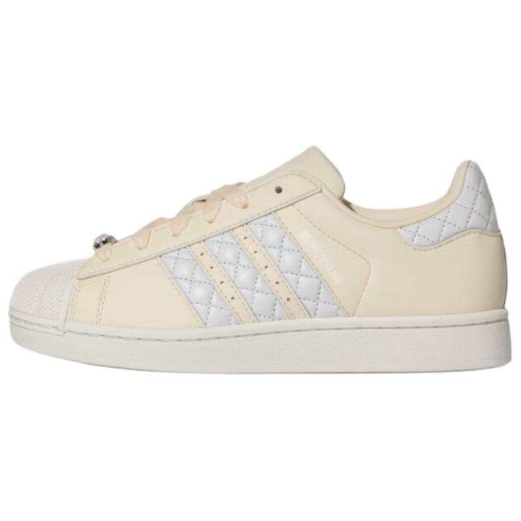 Adidas Originals Superstar 2 Textile, Leather Skateboard Shoes Women's Light Beige