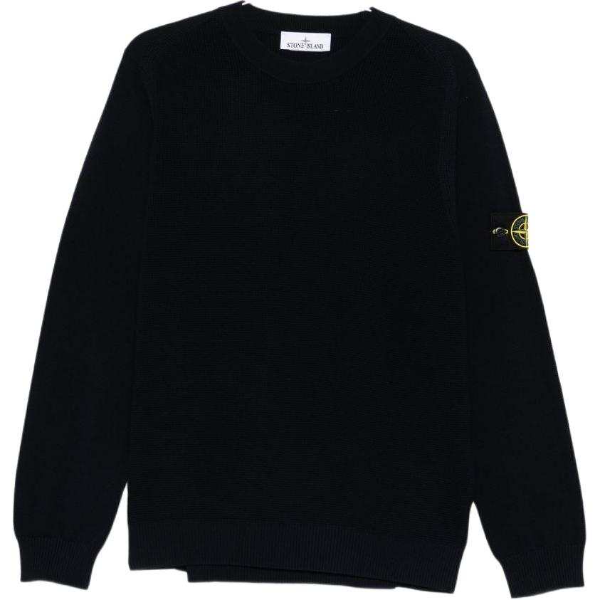 Stone Island crew-neck logo-patch sweater
