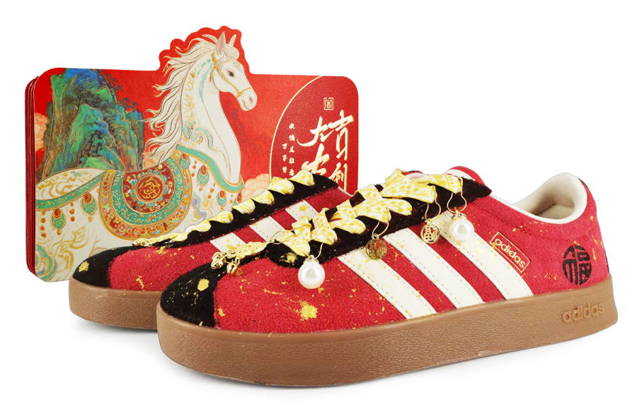 Adidas Adidas Vl Court Classic SIN3A Blessing Low top Skateboard Shoes Unisex Red