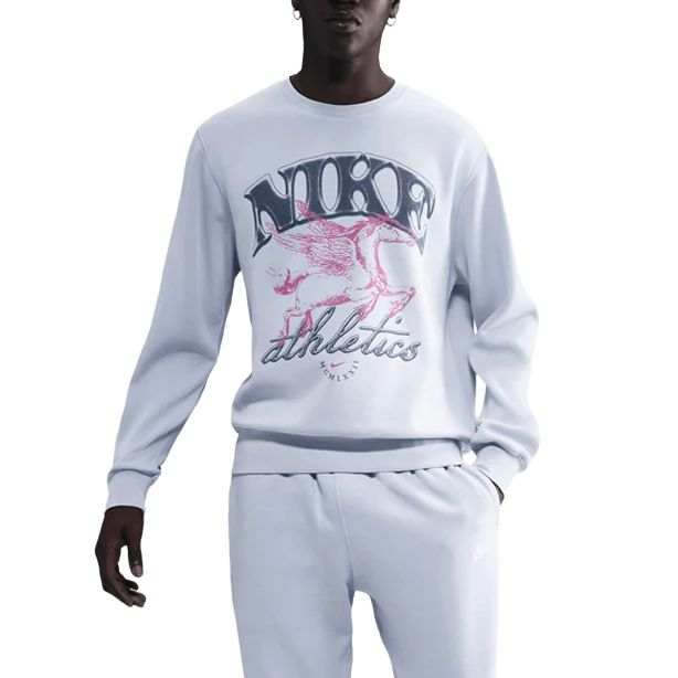 Nike Nike Club Sweatshirts Men's Light Gray Crew Neck Moderate