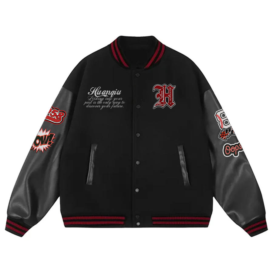 HUANQIU Jackets Unisex Baseball Collar Thickened