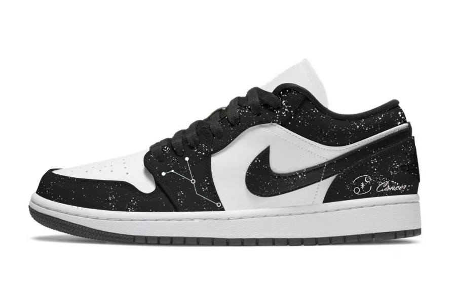 Jordan Jordan Air Jordan 1 Cancer Tide Synthetic Leather Slip Resistant Abrasion Resistant Low top Children's Basketball Shoes