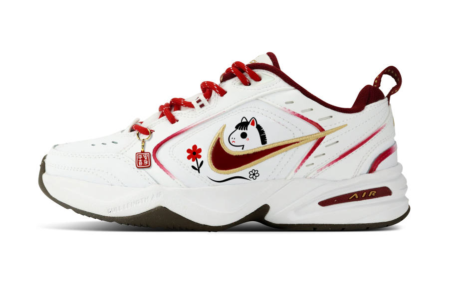 Nike Nike Air Monarch 4 Low top Casual Shoes Unisex Red White