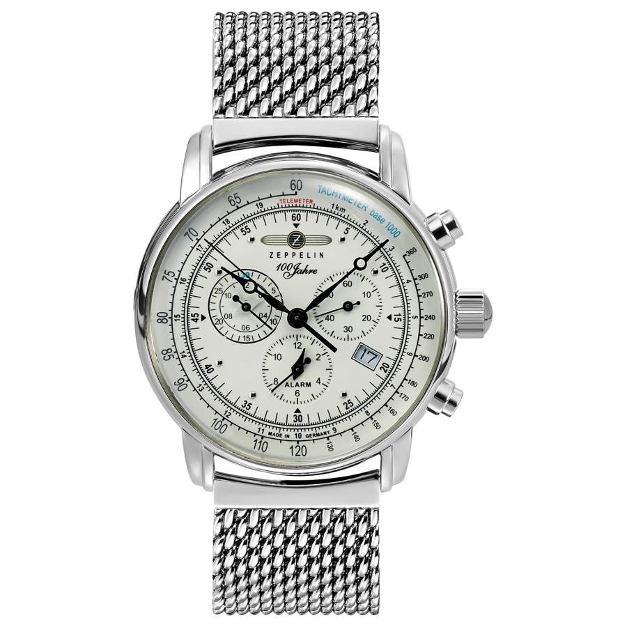 ZEPPELIN Hundred Years Collection Quartz Movement Men's Watches Watch 42mm White Dial
