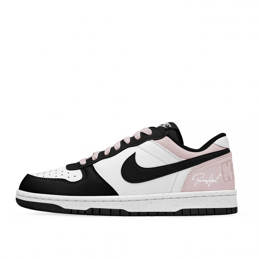 Nike Nike Big Low Lu Cushioning Abrasion Resistant Slip Resistant Low top Skateboard Shoes Unisex Black Pink