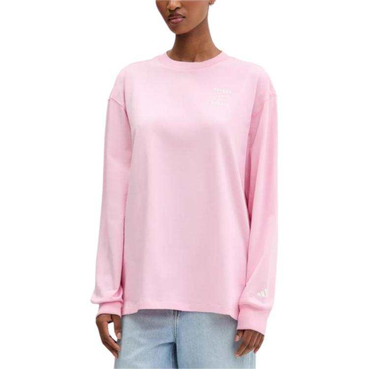 Adidas Adidas Sweatshirts Women's Pink Crew Neck Moderate