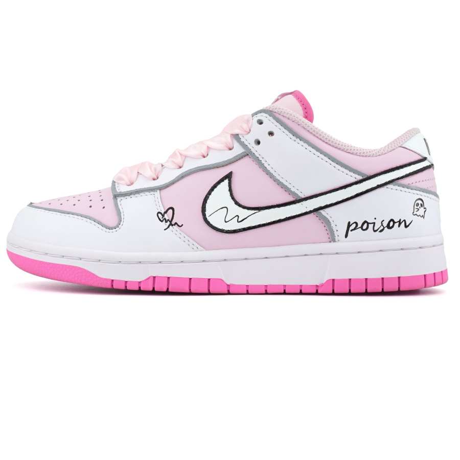Nike Nike Dunk Wanderers In The Lost Park Abrasion Resistant Low top Skateboard Shoes Women's White Pink