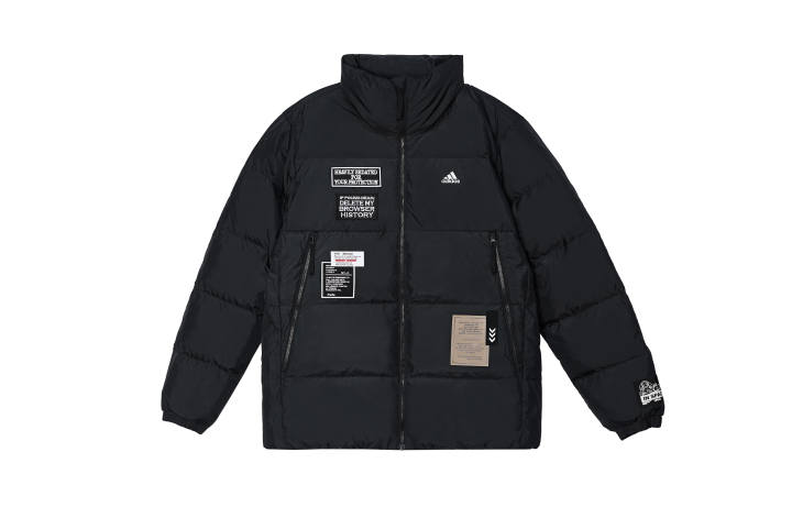 Adidas Adidas Down Jackets Men's Black Stand Collar Moderate