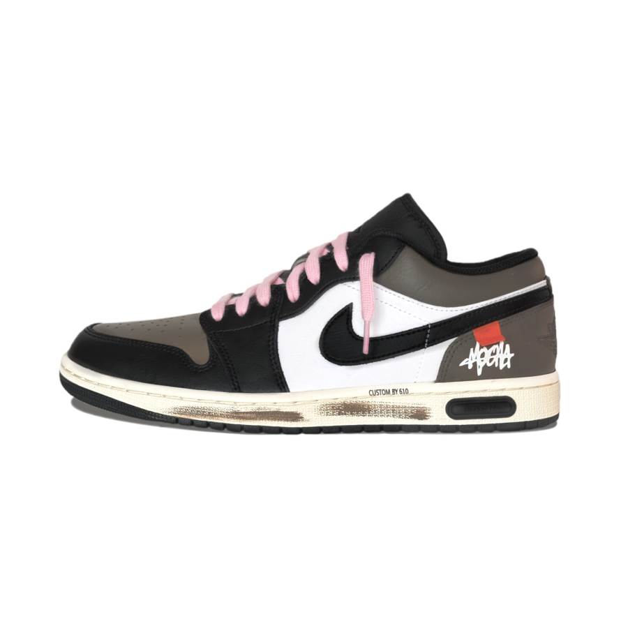 Jordan Jordan Air Jordan 1 Mocha Goku Manufacturing Abrasion Resistant Slip Resistant Low top Children's Basketball Shoes