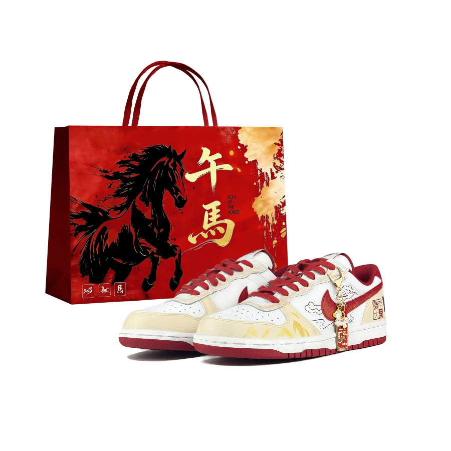 Nike Nike Big Chi Yun Offers Blessings, Horse Year Greetings, Shopping Bag Included Synthetic Leather