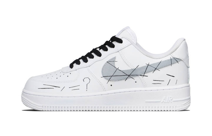 Nike Nike Air Force 1 Thoughts Cow Leather Abrasion Resistant Abrasion Resistant Low top Skateboard Shoes Unisex Gray