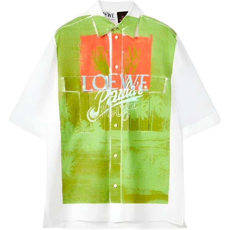 LOEWE LOEWE Shirts Men's White Lapel Moderate