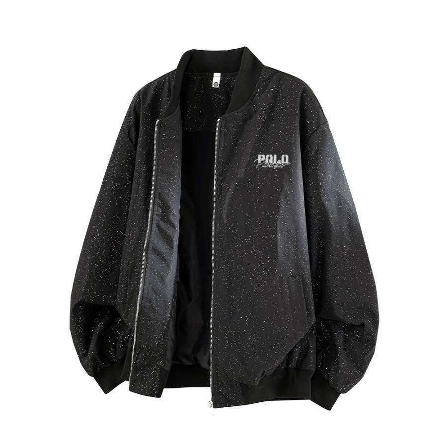 PAL ONGACO Jackets Unisex Black Baseball Collar Moderate