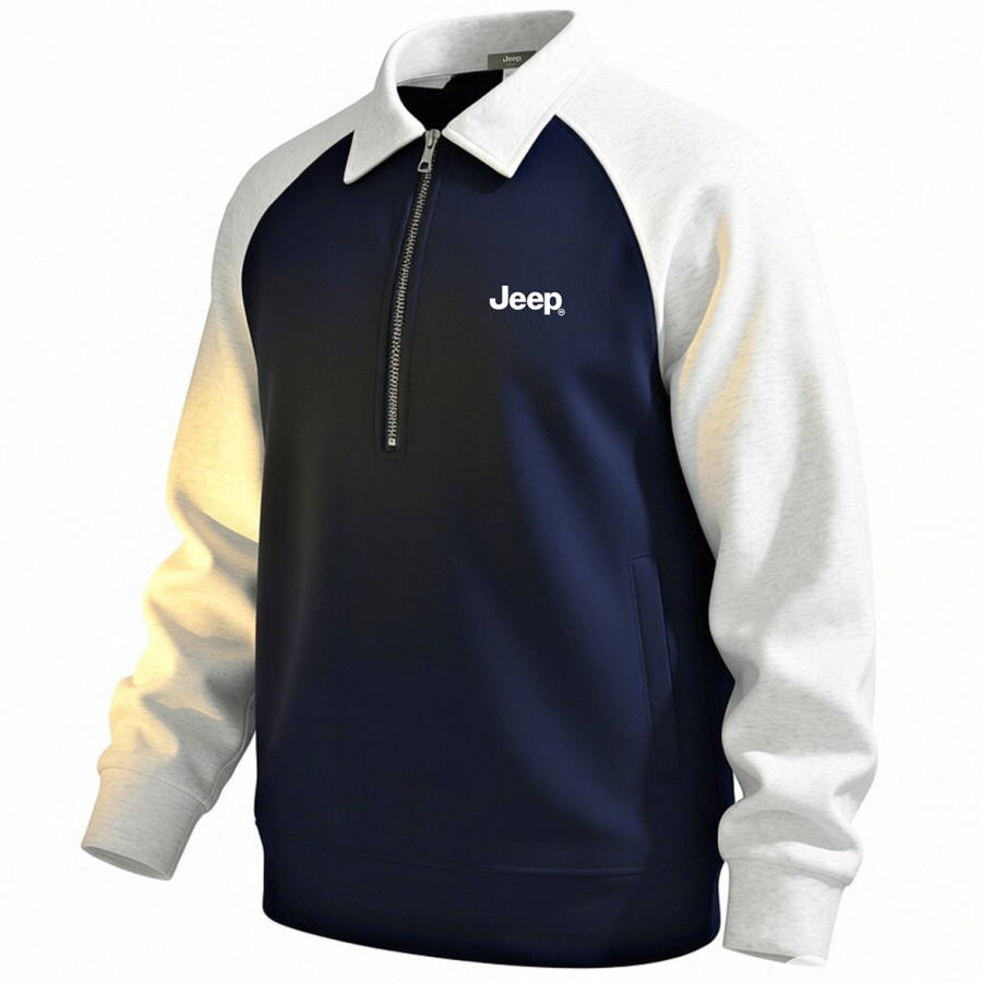 Jeep Sweatshirts Unisex Polo Collar Moderate