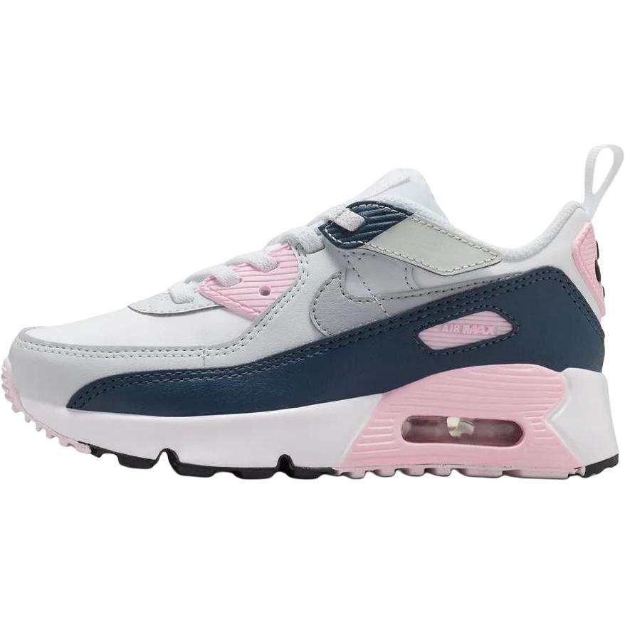 Nike Nike Air Max 90 EasyOn Abrasion Resistant Abrasion Resistant Low top Kids' Running Shoes White Blue Pink Kids'