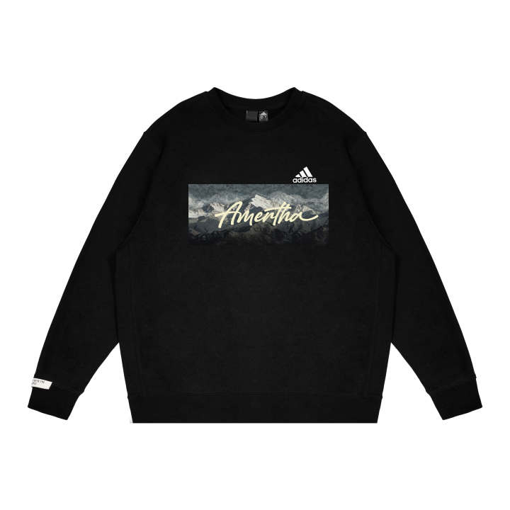 Adidas Adidas Sweatshirts Unisex Black Crew Neck Moderate Regular