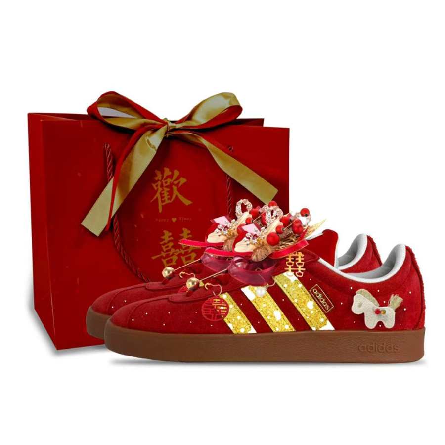 Adidas Adidas Vl Court Classic Abrasion Resistant Low top Skateboard Shoes Unisex