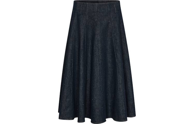 URBAN REVIVO Denim Long Skirt Women's