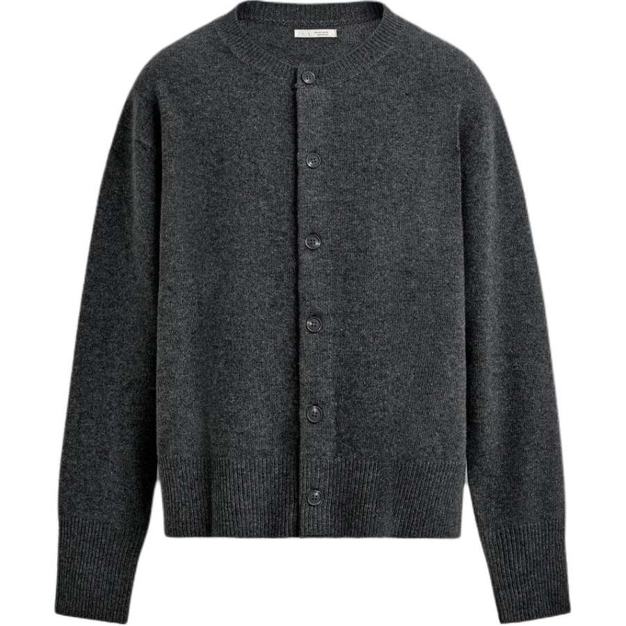 ZARA Sweaters Men's Gray Crew Neck Moderate Cardigan