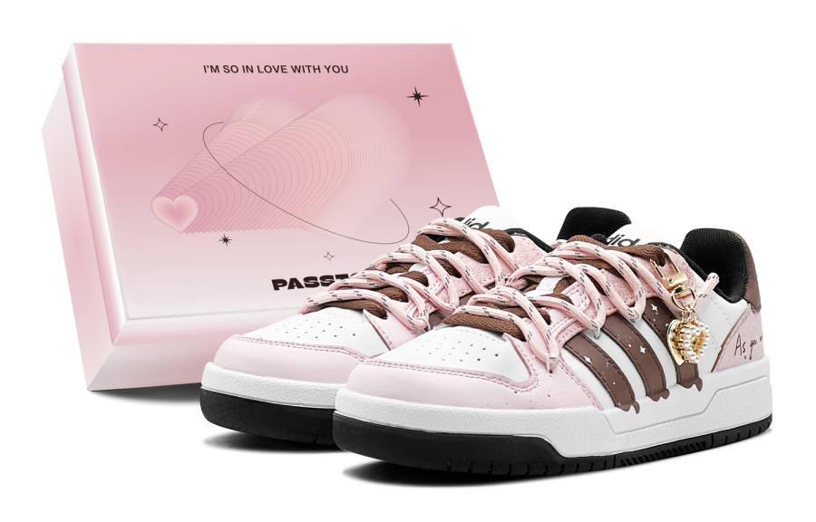Adidas Adidas ENTRAP Couple's, Romantic Treat, Caramel Drizzle, Girly, Sweet Style, Deconstruction Design Low top