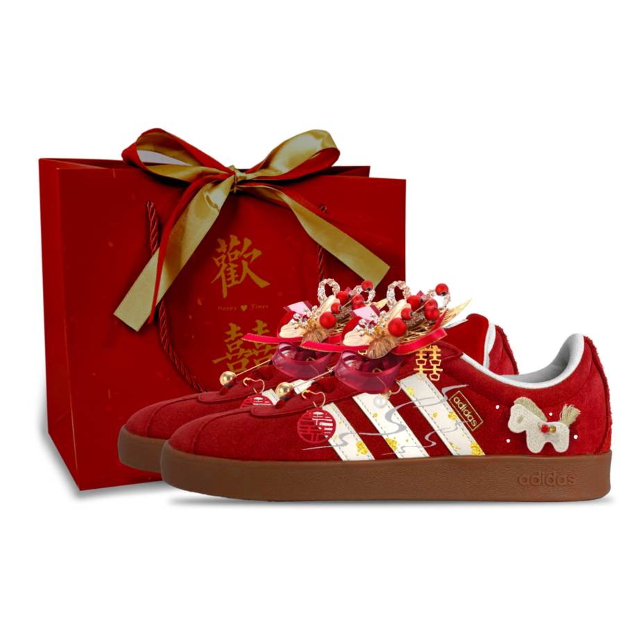 Adidas Adidas Vl Court Classic Lightweight And Breathable Low top Skateboard Shoes Unisex