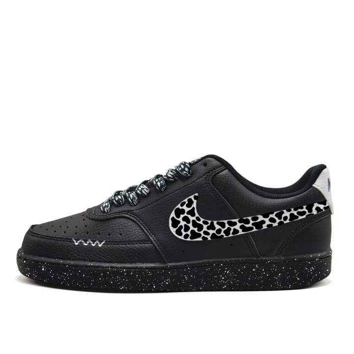 Nike Nike Court Vision 1 Phantom Leopard Print Synthetic Leather Cushioning, Wear Resistant Low top Skateboard Shoes Unisex